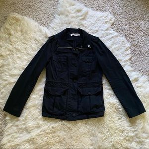 Tory Burch Black Cargo Utility Jacket, Size US S